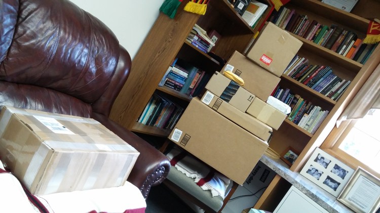 Cardboard box tower!